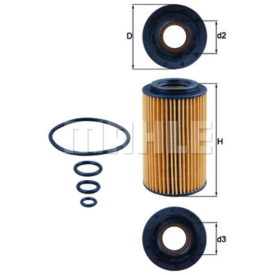 Mahle FILTR OLEJU KNECHT OX 153/7 D ECO OX 153/7D