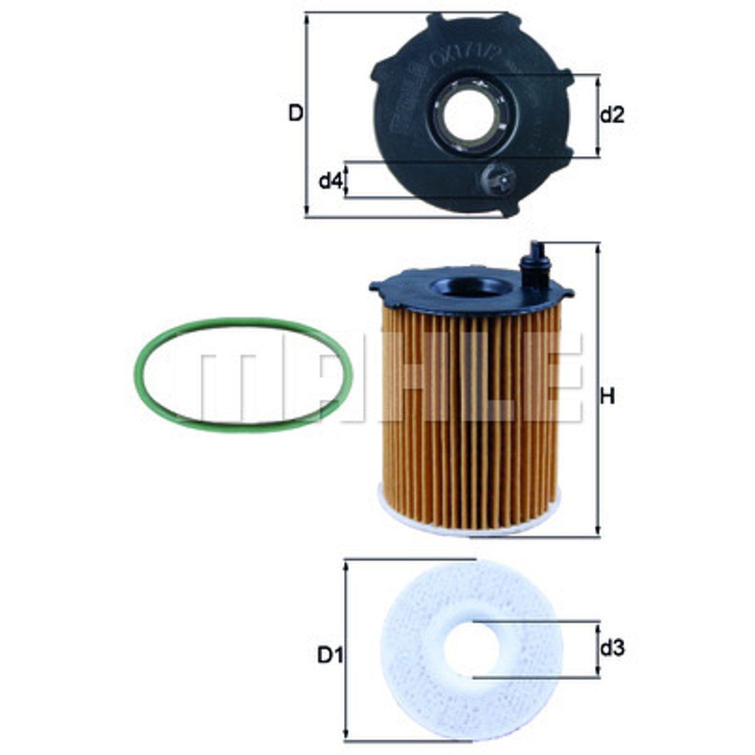 MAHLE Aftermarket GmbH mahle oryginalny filtr OX 171/2D1 oleju OX171/2D1