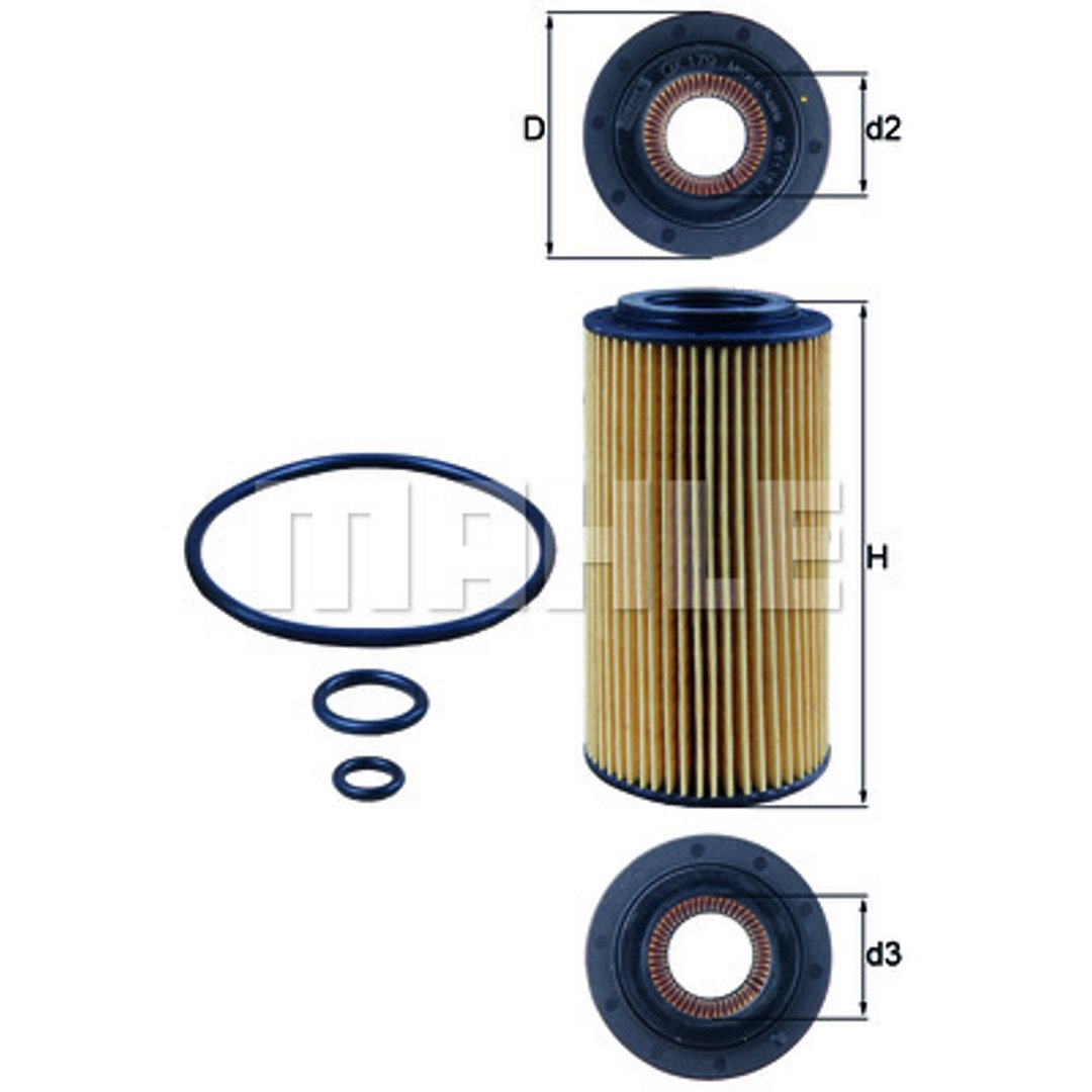 Mahle FILTR OLEJU KNECHT OX 179 D ECO DB E320CDI,S320CDI 7/99 OX 179D