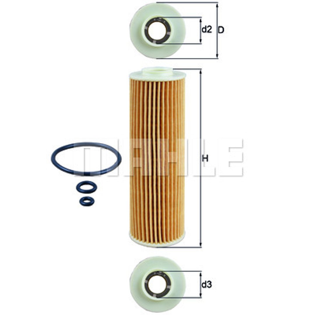 Mahle FILTR OLEJU KNECHT OX 183/5D1 ECO MERCEDES C-KLASA W203 W204 E-KLASA W211 W212 02 OX 183/5D1