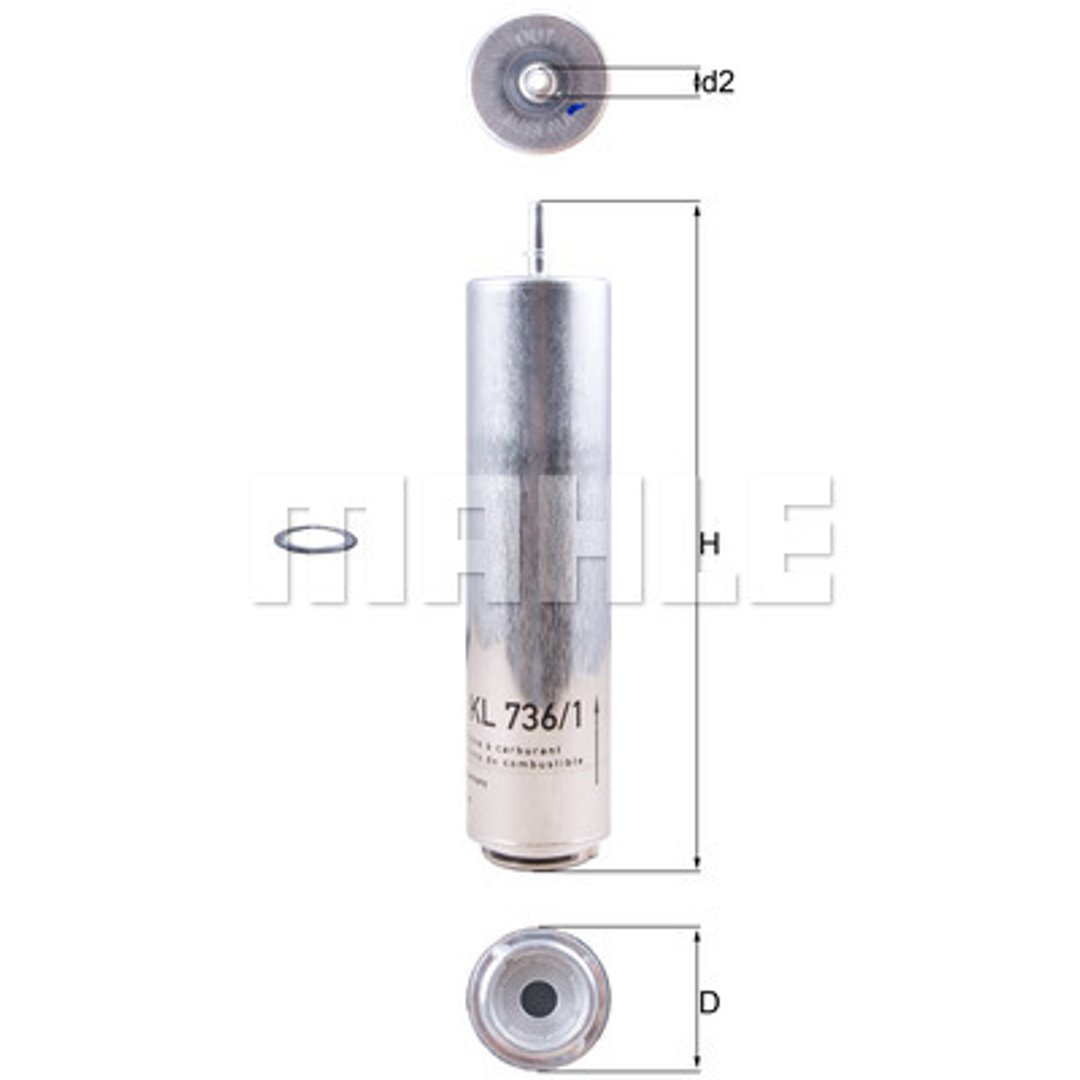 Mahle FILTR PALIWA KNECHT KL 736/1D BMW 1 DIESEL 11-/MINI COPPER ONE DIESEL 10 KL 736/1D