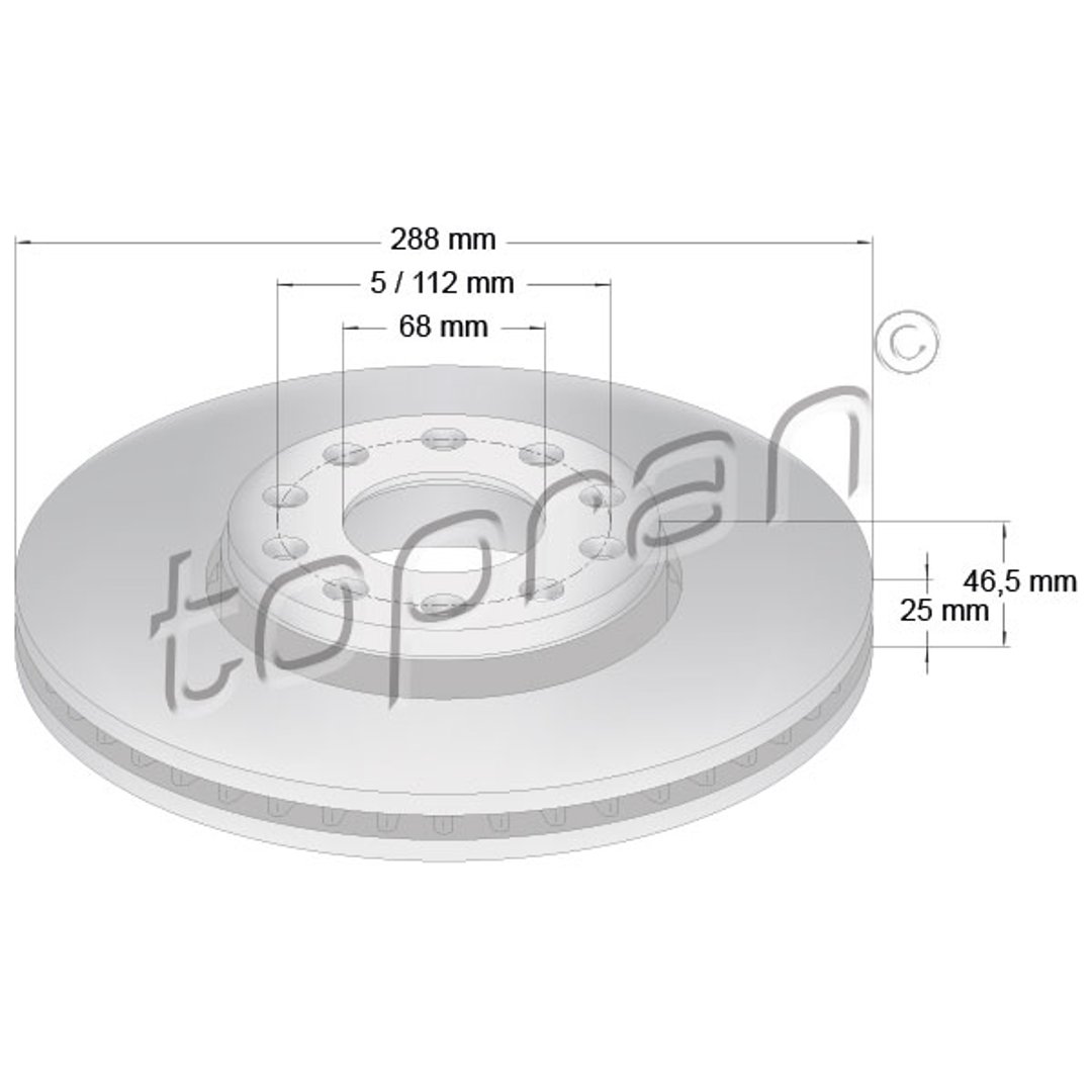 Tarcza hamulcowa TOPRAN 110 420
