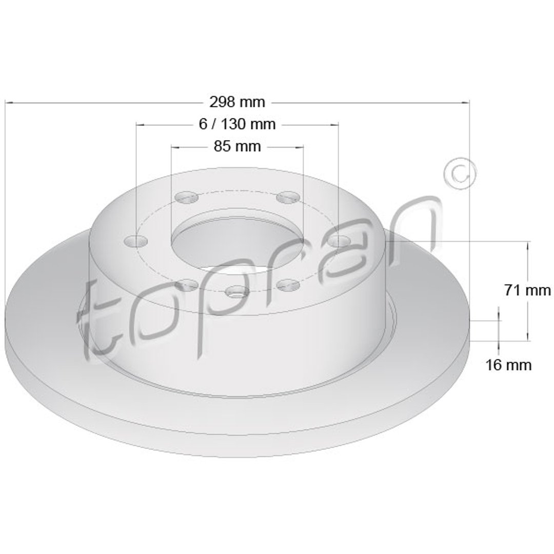 Tarcza hamulcowa TOPRAN 111 654