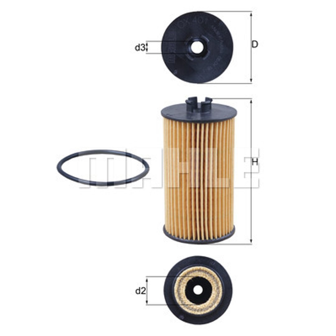 Mahle FILTR OLEJU KNECHT OX 401 D OPEL ASTRA,CORSA D INSIGNIA,MERIVA 06 OX 401D