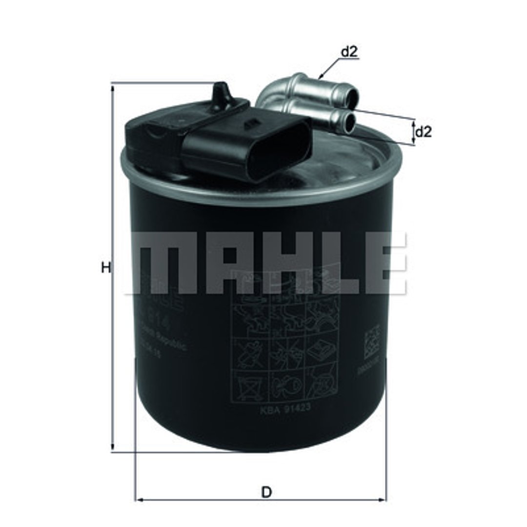 Mahle FILTR PALIWA KNECHT KL 914 MERCEDES SPRINTER CDI 09- VITO 10- 14- KL 914