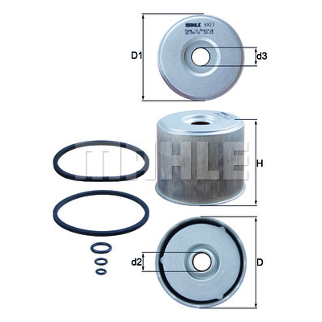 KNECHT filtr paliwa KX23 - VW 1.6D, Ford/Fiat (pompa CAF)