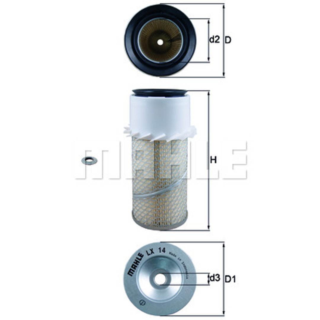 Mahle knecht LX 14 filtr powietrza LX 14