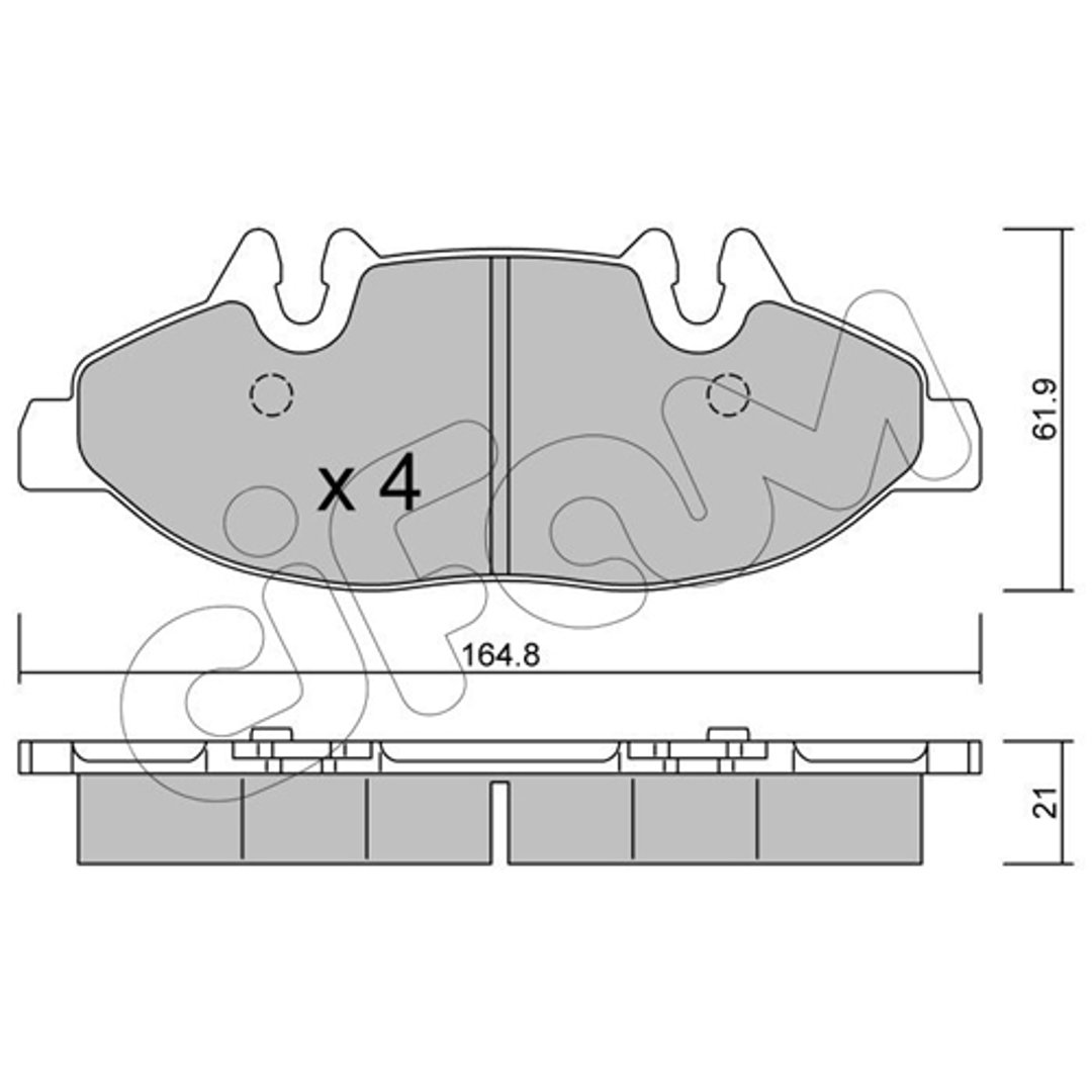 Klocki hamulcowe - komplet CIFAM 822-575-0