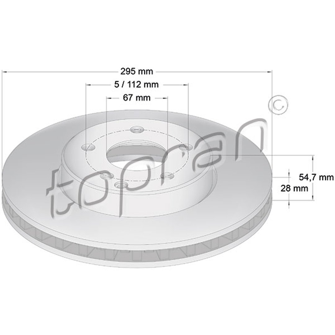 Tarcza hamulcowa TOPRAN 401 051