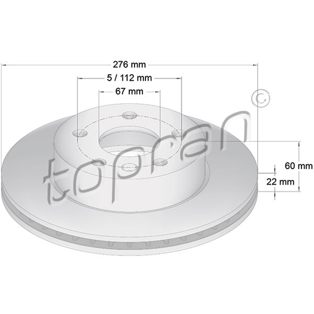 Tarcza hamulcowa TOPRAN 400 857