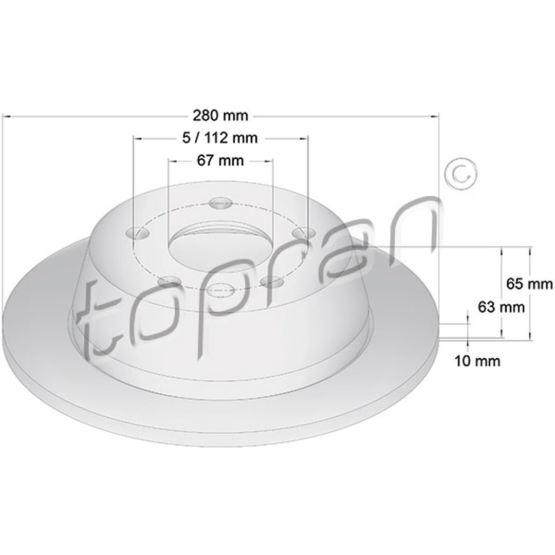 Tarcza hamulcowa TOPRAN 400 865