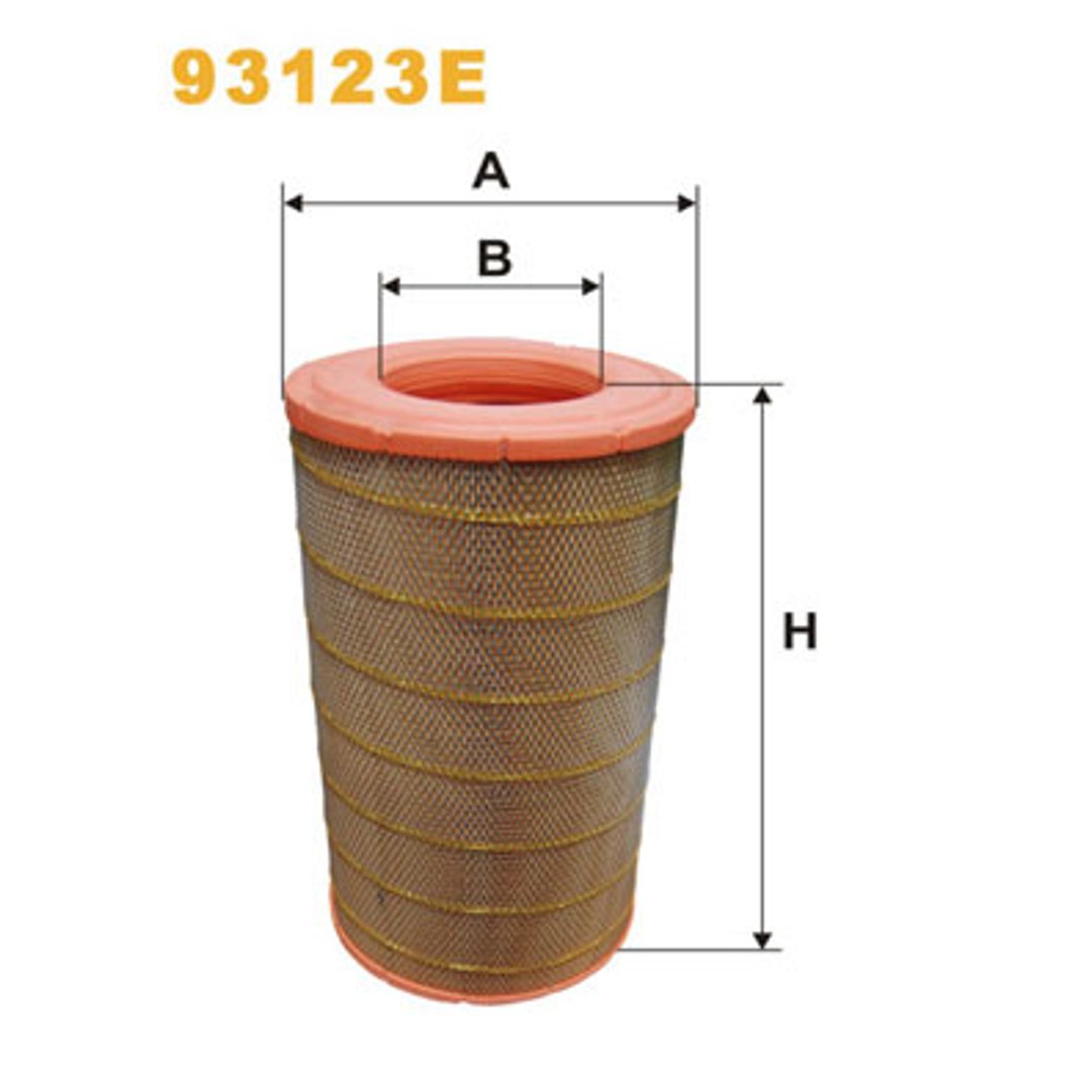 WIX FILTERS Filtr powietrza 93123E - Daf Serie 75CF, 85CF, 95XF (1353115)