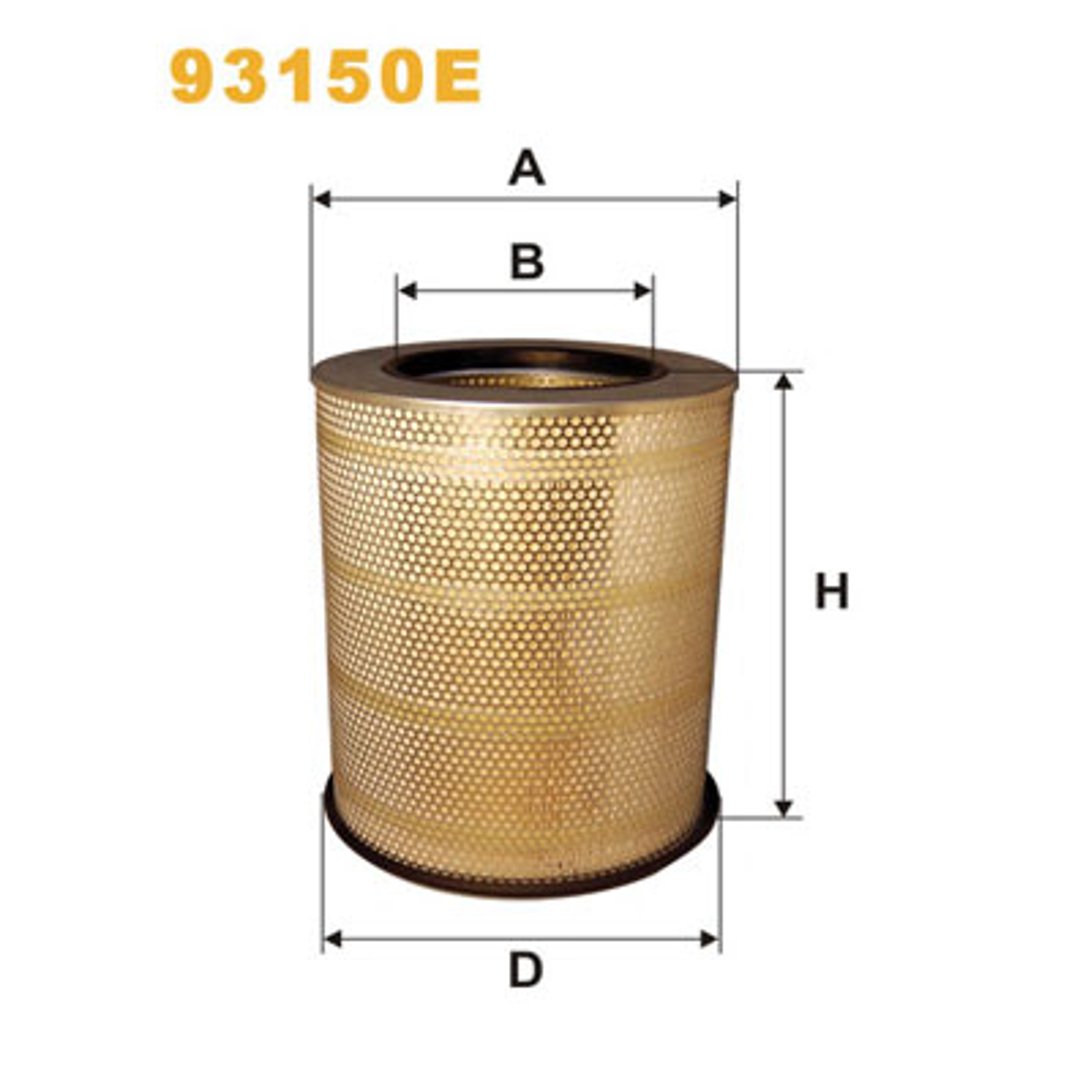 WIX FILTERS Filtr powietrza 93150E - Volvo FH12 (nr częci oryginalnej 814996