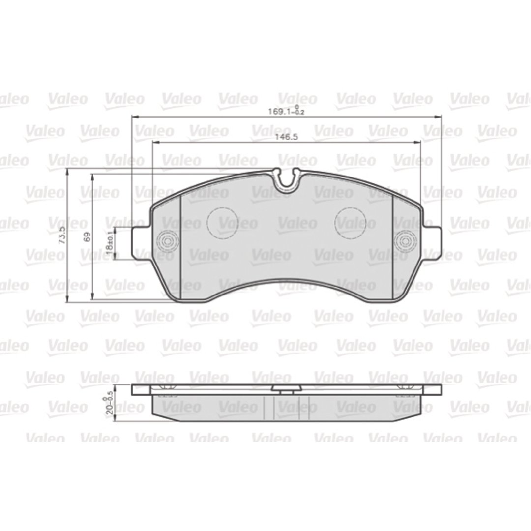 VALEO klocki hamulcowe lcv 872200 872200