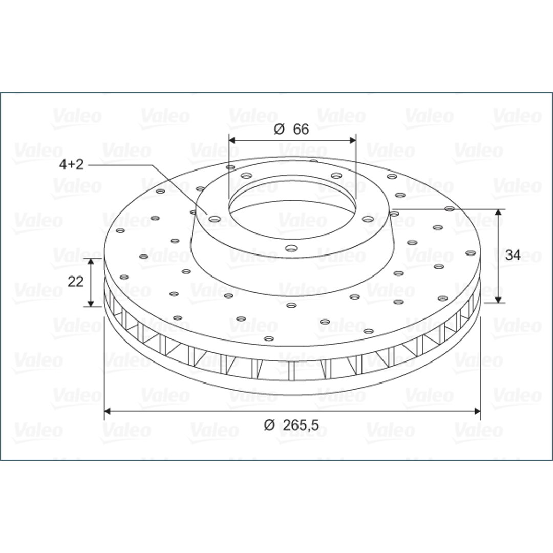 VALEO tarcza hamulcowa x2 sport 886695