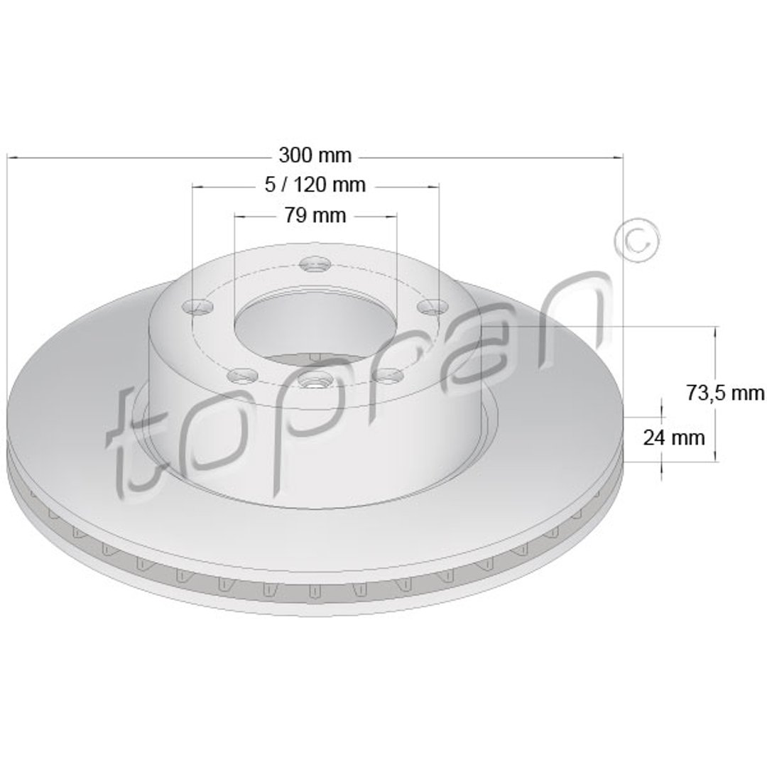 Tarcza hamulcowa TOPRAN 500 947