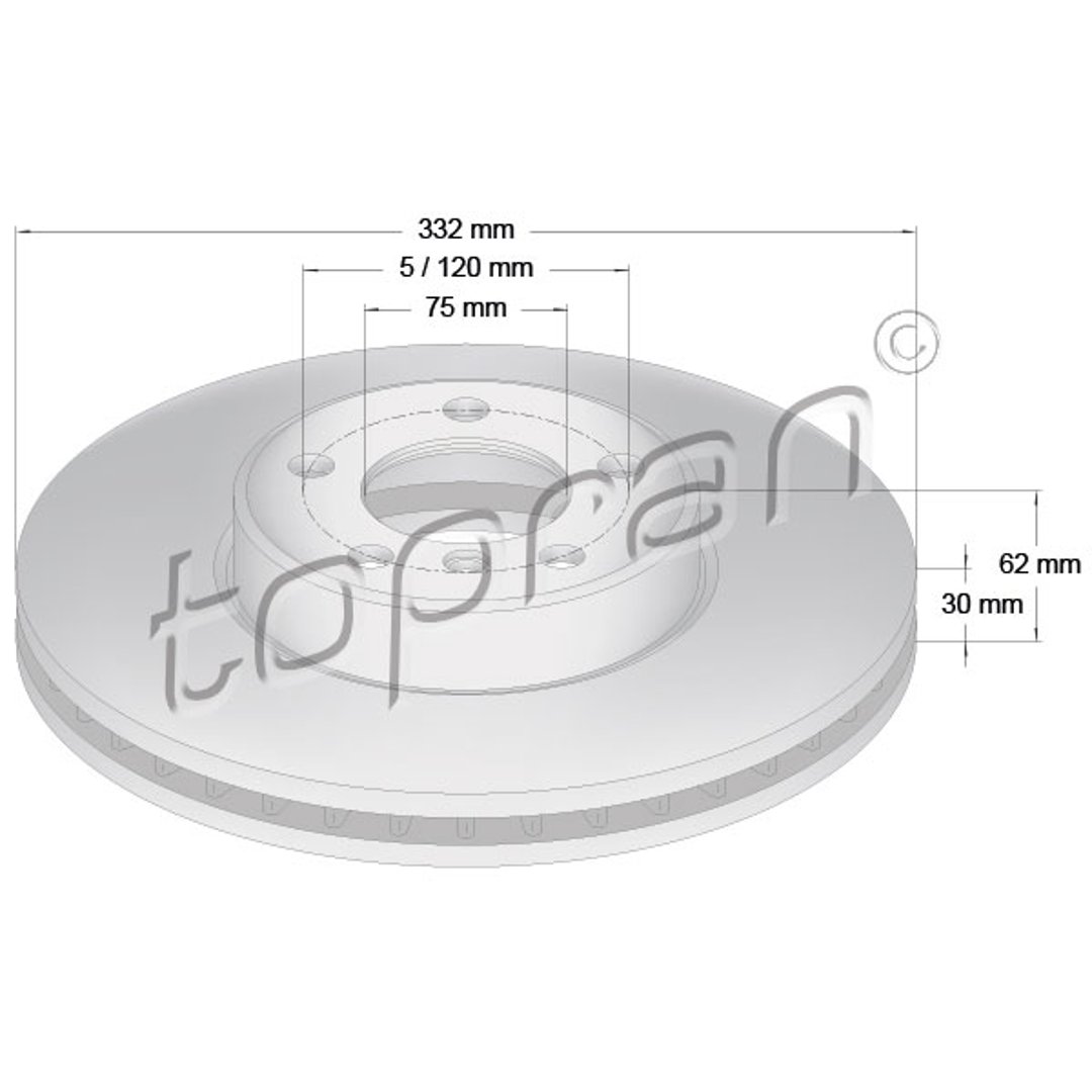 Tarcza hamulcowa TOPRAN 501 190