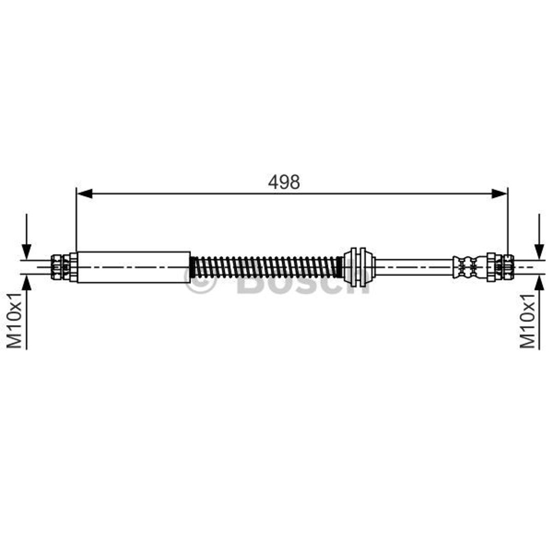 Bosch Przewód hamulcowy giętki BOSCH 1987481711 2K0611775D VW CADDY III 04-15 TYŁ 1987481711