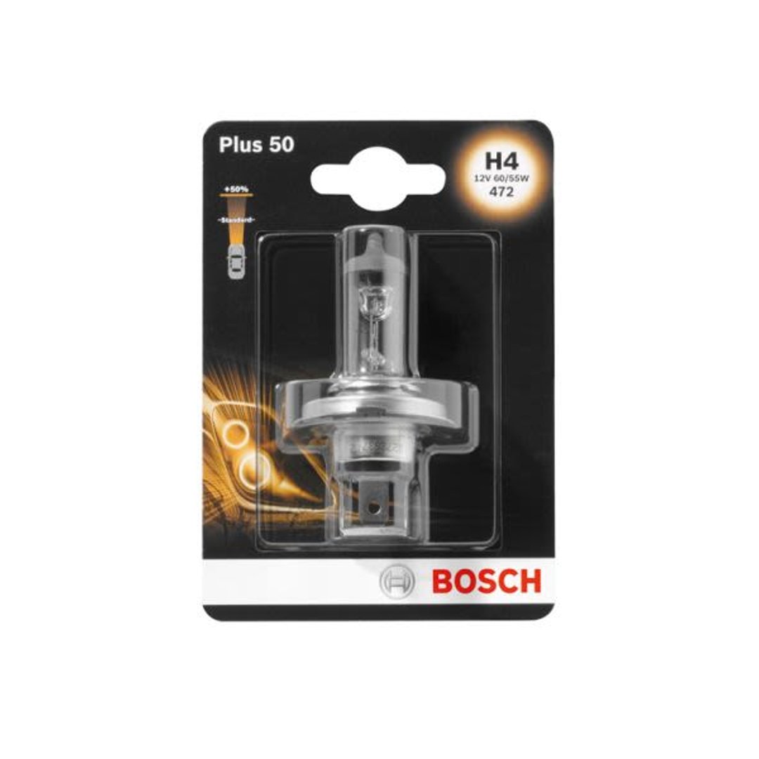 BOSCH Car Light Bulb, H4 Plus 60, 12 V/55 W 1 987 301 040