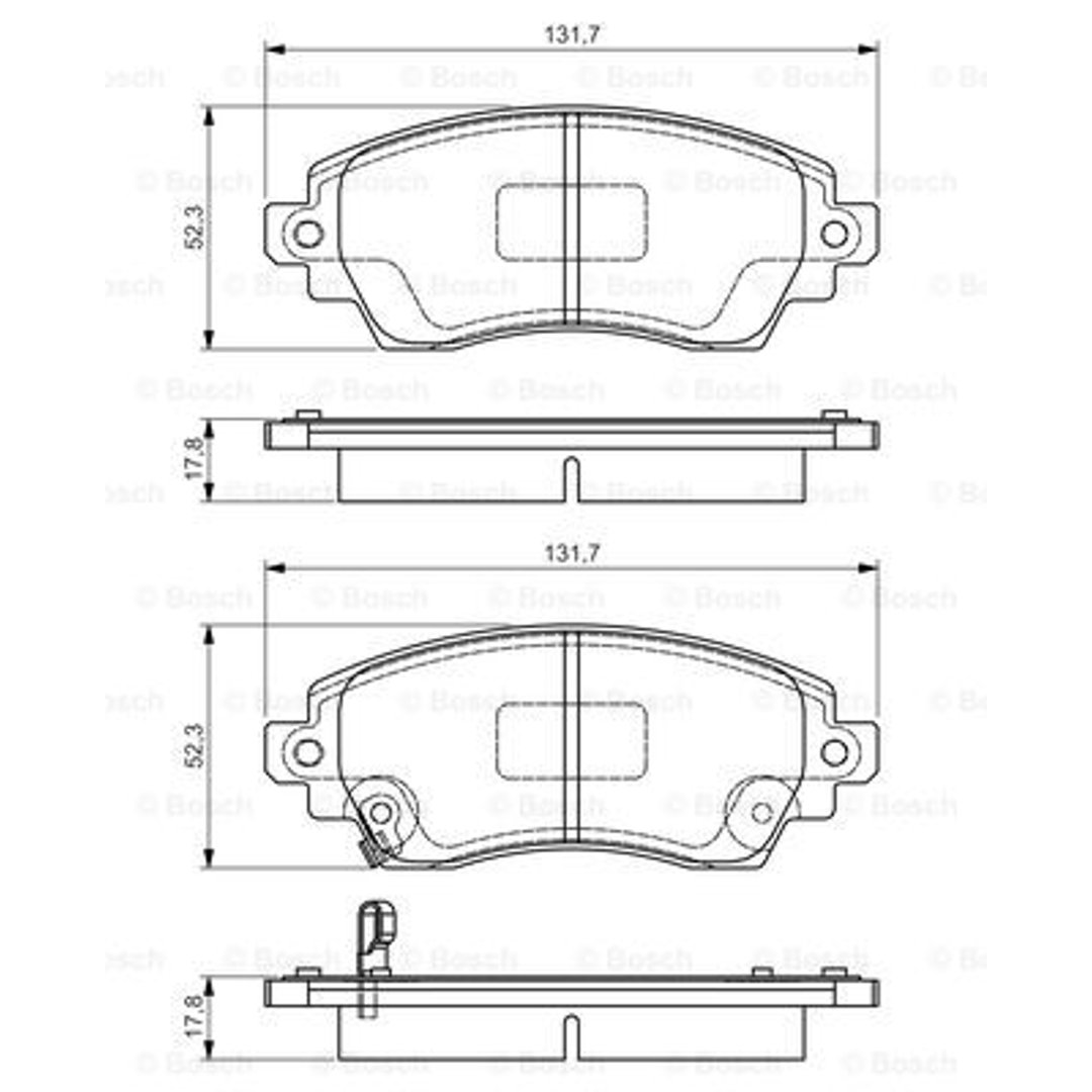 Bosch 0 986 495 132 okładziny hamulcowe zestaw 0 986 495 132
