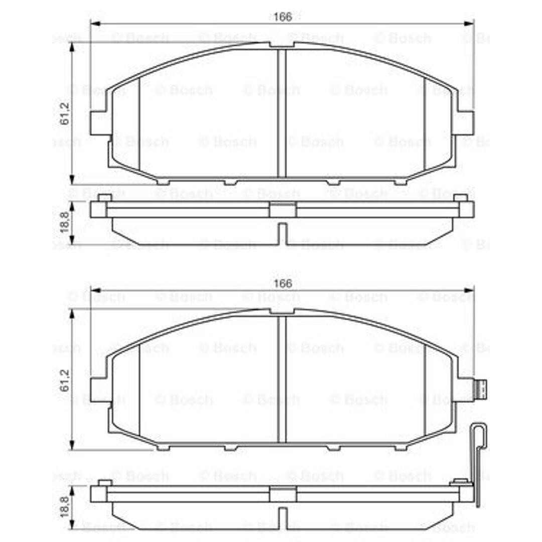 KLOCKI HAMULCOWE NISSAN PA BOSCH 0 986 494 560