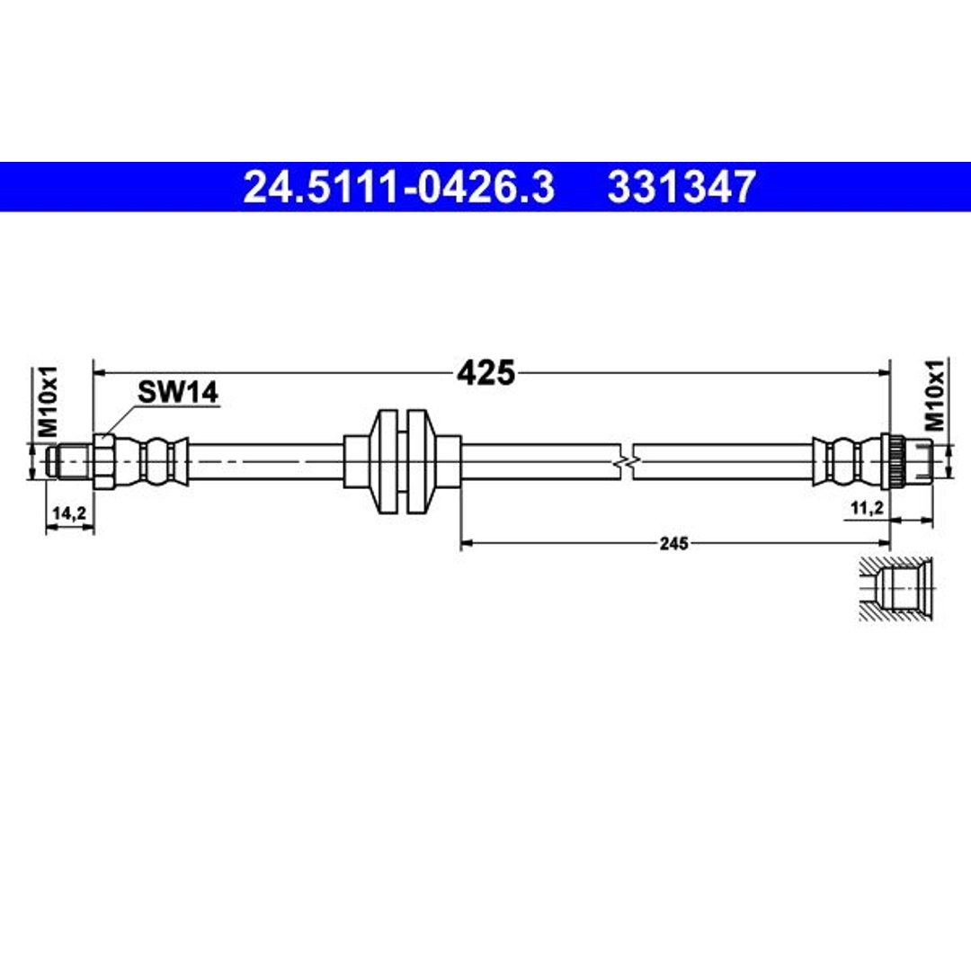 ATE PRZEWÓD HAMULCOWY 24.5111-0426.3 RENAULT MEGANE III 1.5DCI 13