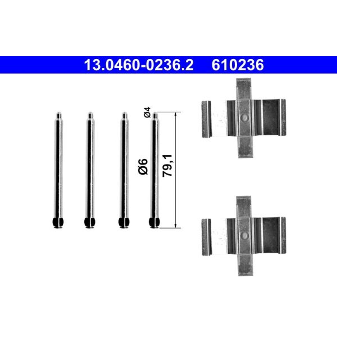 ATE ZESTAW INSTALACYJNY KLOCKA HAMULCOWEGO 13.0460-0236.2 MERCEDES A209 CLK 500 06-10