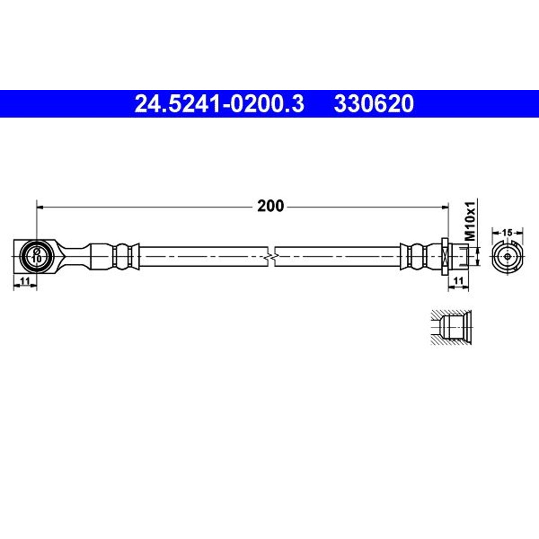 ATE PRZEWÓD HAM 24.5241-0200.3 OPEL ZAFIRA A 1.8 110KM 03-05 24.5241-0200.3
