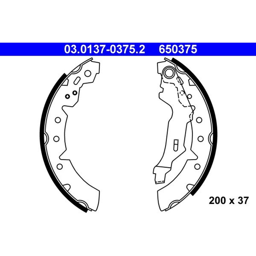 ATE SZCZĘKI HAM 03.0137-0375.2 TOYOTA COROLLA 1.8 4WD 01-07 03.0137-0375.2