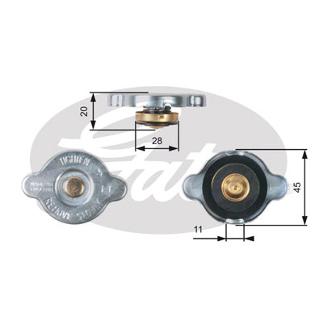 GATES Korek chodnicy RC133