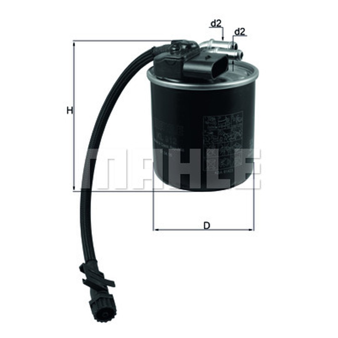 Mahle FILTR PALIWA KNECHT KL 912 MERCEDES V 200 CDI 14- VIANO 2.0 CDI 10 KL 912