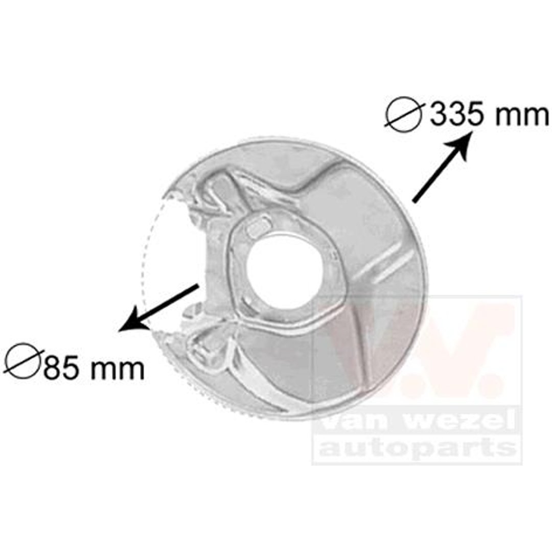 Osłona tarczy hamulcowej VAN WEZEL 3010374