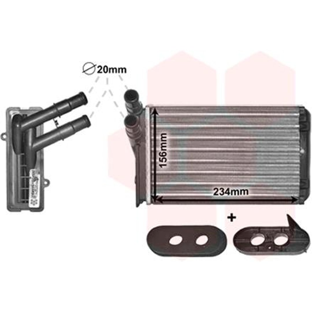 VAN WEZEL Nagrzewnica ogrzewania kabiny 58006060