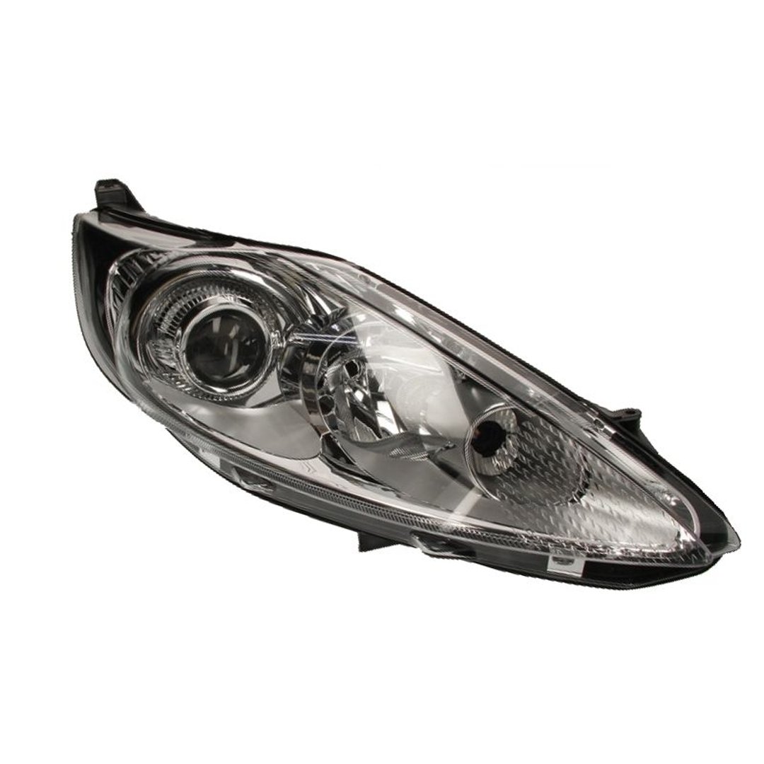 TYC Reflektor FORD FIESTA 08 PRAWY ELEKTRYCZNY Z SOCZEWKĄ CHROM Z SILNICZKIEM H1/H7 20-12003-05-2