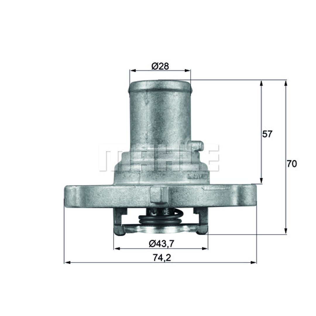 Termostat, płyn chłodzący Mahle TI 122 87D