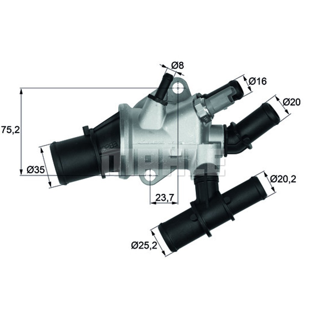 Termostat, płyn chłodzący Mahle TI 155 88