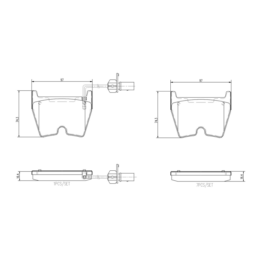 Zestaw klocków hamulcowych, hamulce tarczowe Brembo P 85 138