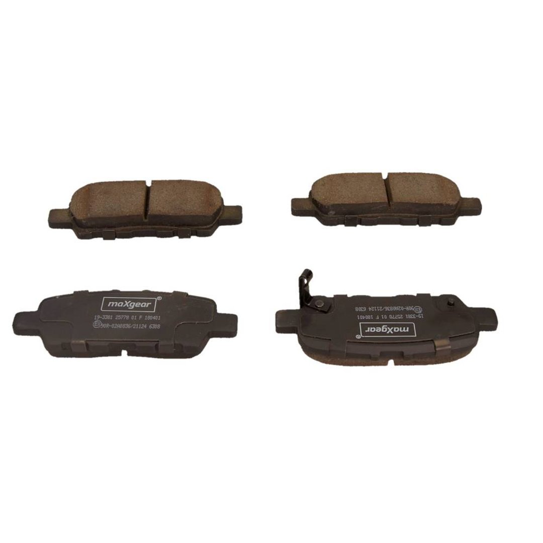 MaxGear Zestaw klocków hamulcowych, hamulce tarczowe 19-3381 19-3381