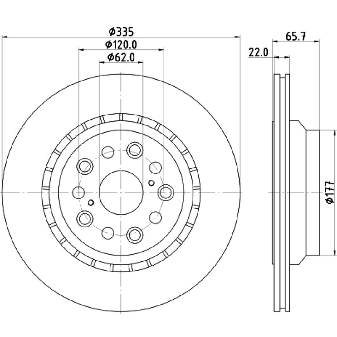 Tarcza hamulcowa HELLA PAGID 8DD 355 116-931
