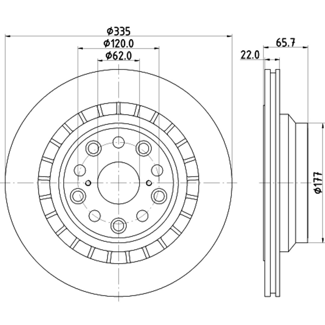 Tarcza hamulcowa HELLA PAGID 8DD 355 116-941