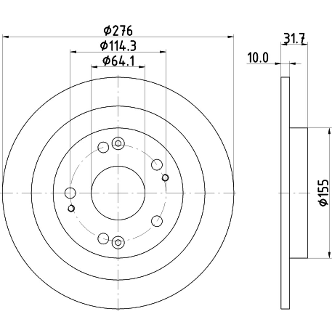 Tarcza hamulcowa HELLA PAGID 8DD 355 118-351