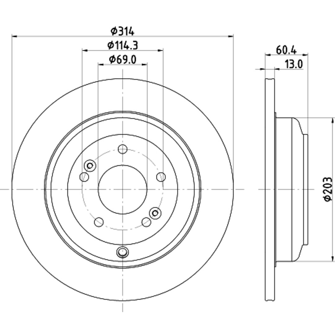 Tarcza hamulcowa HELLA PAGID 8DD 355 122-471