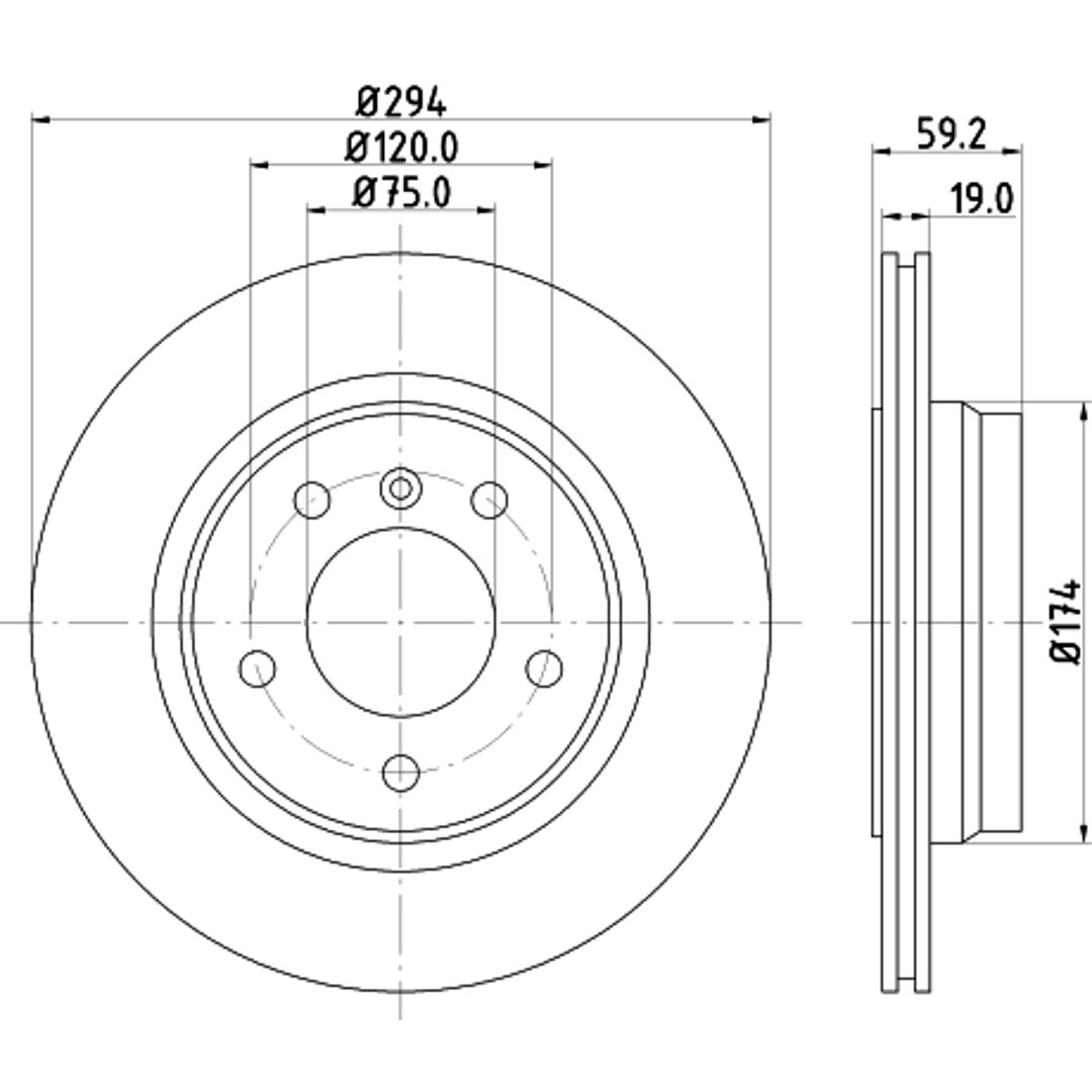 Tarcza hamulcowa HELLA PAGID 8DD 355 127-401