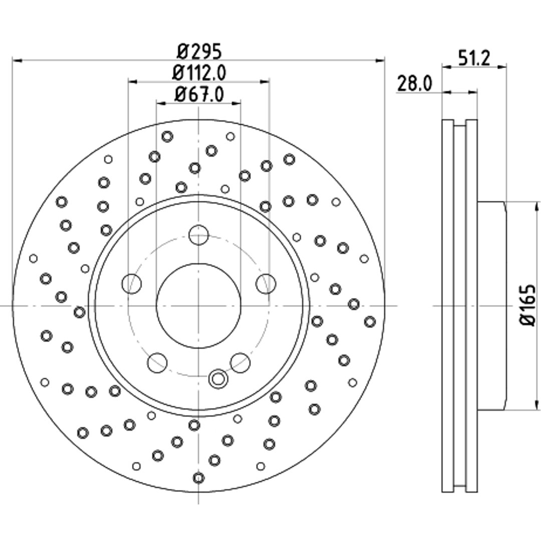 Tarcza hamulcowa HELLA PAGID 8DD 355 129-681