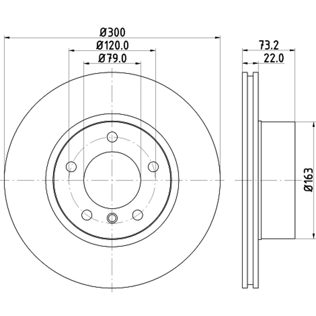 Tarcza hamulcowa HELLA PAGID 8DD 355 129-401