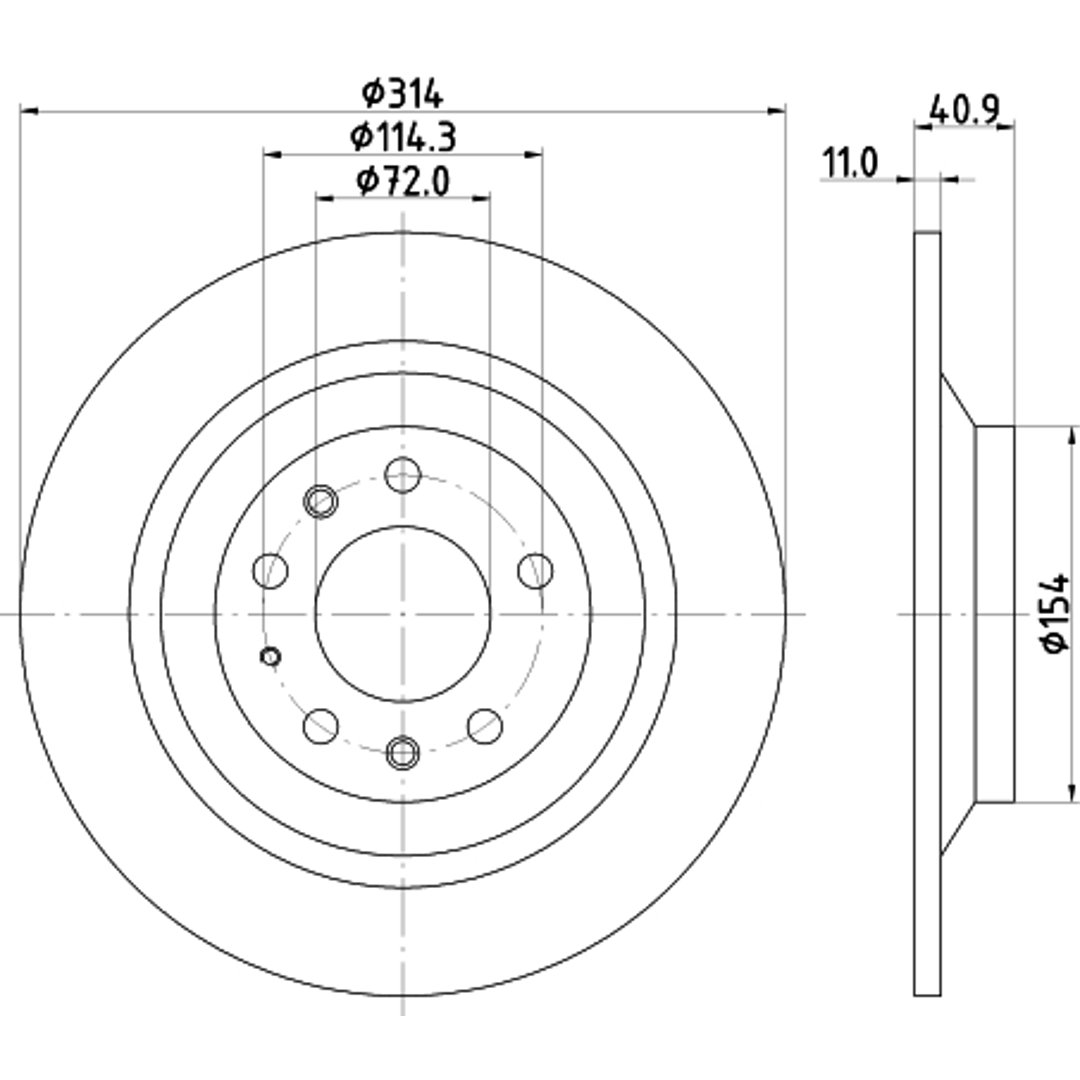 Tarcza hamulcowa HELLA PAGID 8DD 355 114-501