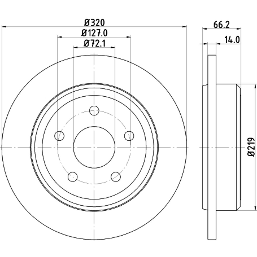 Tarcza hamulcowa HELLA PAGID 8DD 355 115-501