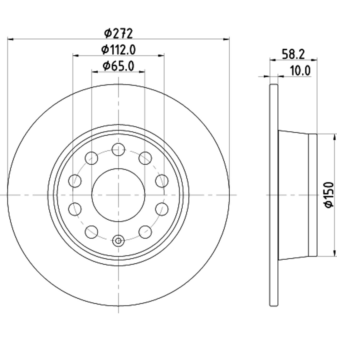 Tarcza hamulcowa HELLA 8DD 355 131-811