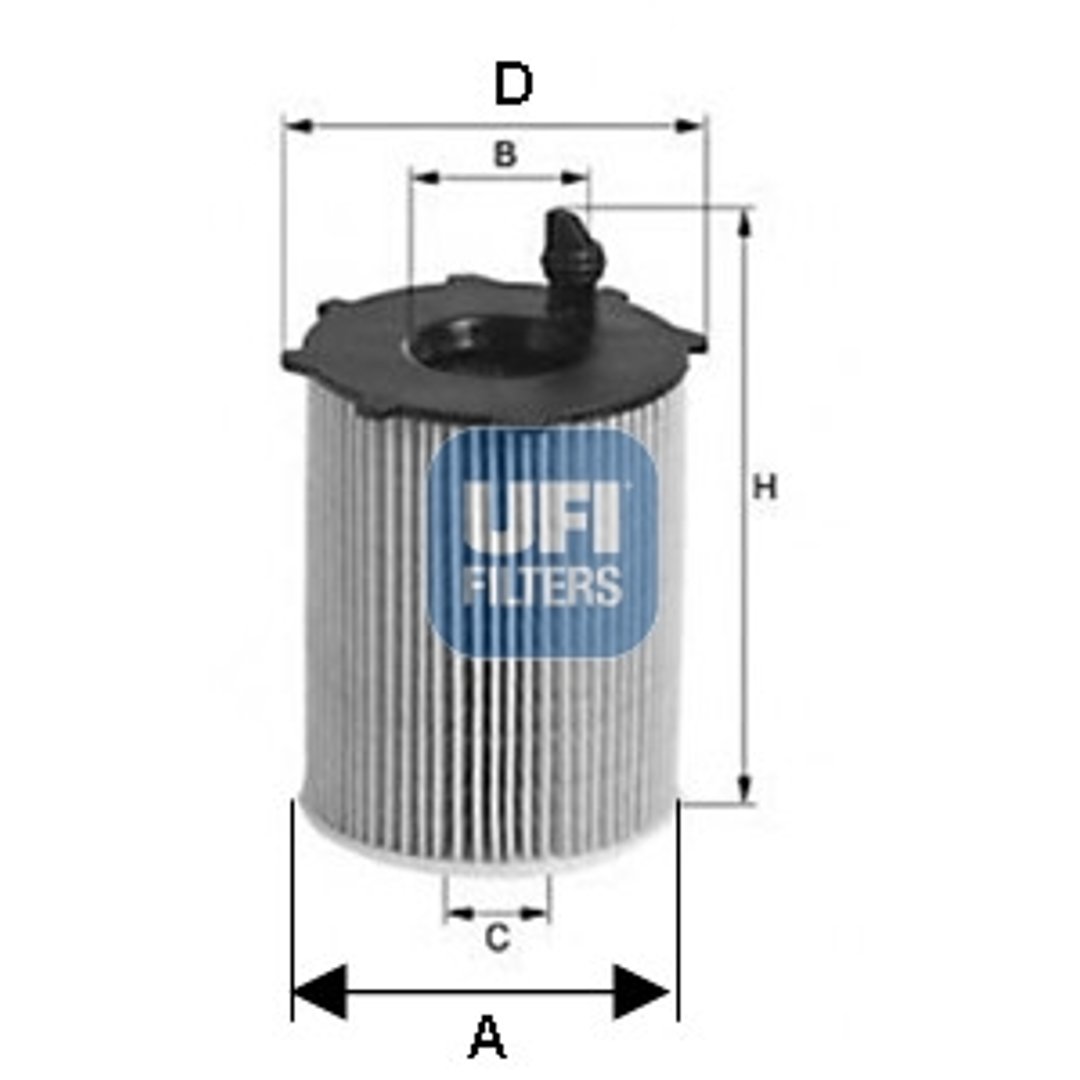 Filtr oleju UFI Filtry 25.187.00