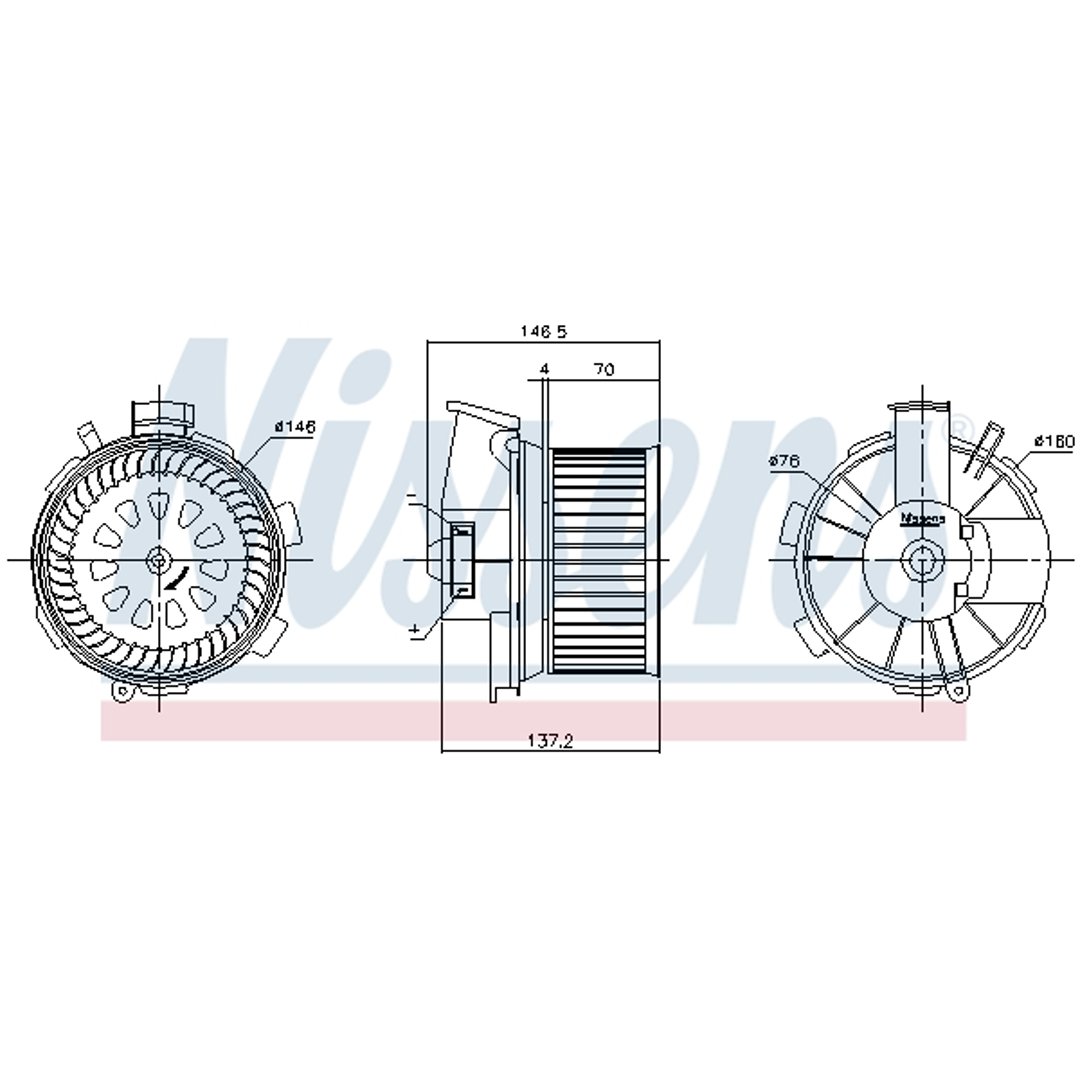 NISSENS Wentylator wewnętrzny 87744 87744